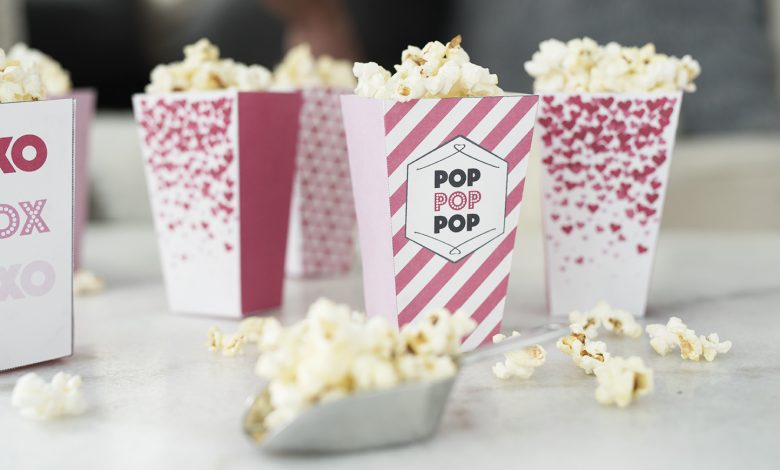 For popcorn boxes, a distinctive style has been developed
